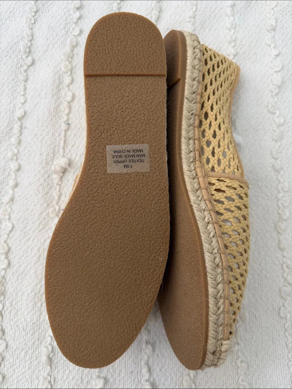 Ann Taylor Woven Espadrille Slip-On Flats in Tan